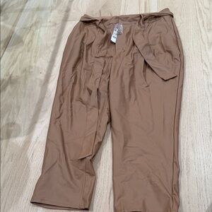 Express Tan leather  Pants